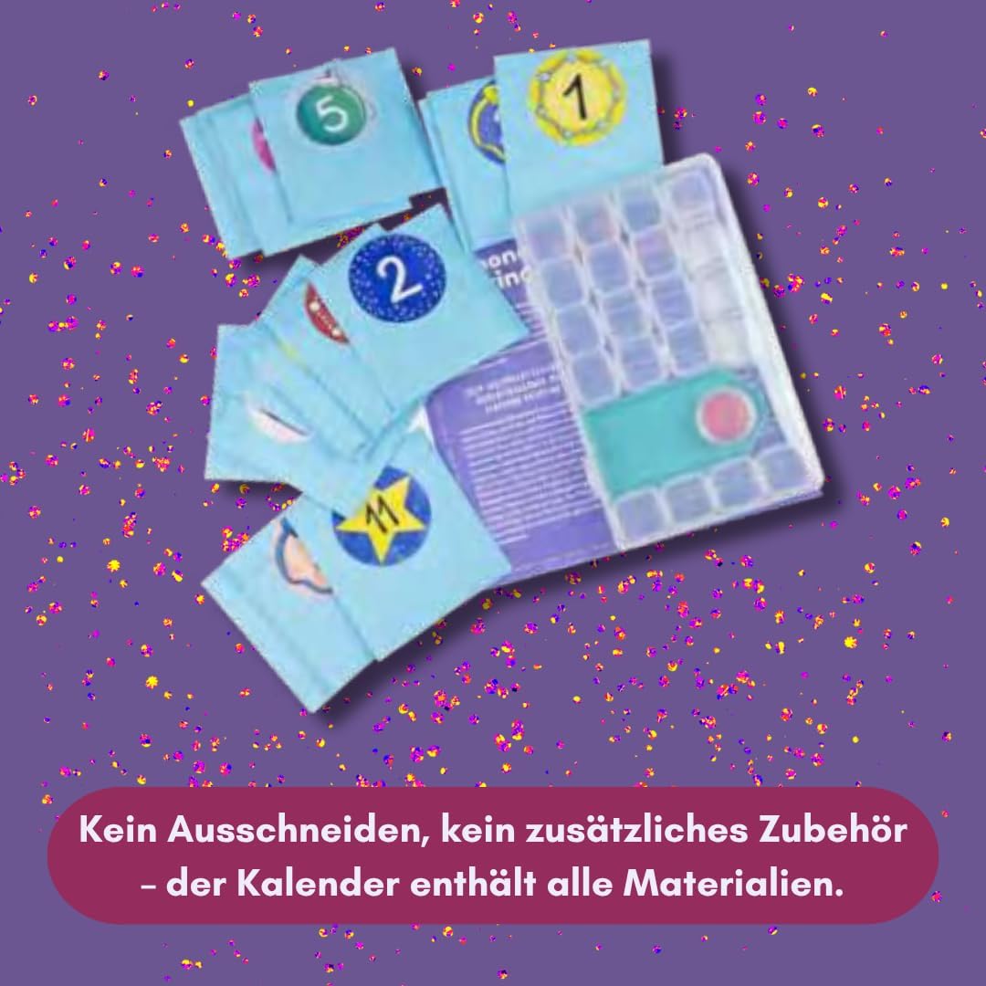 Diamond Painting Adventskalender Glitzerndes Weihnachtsdorf. Mit Material und Werkzeug für 24 Aufste