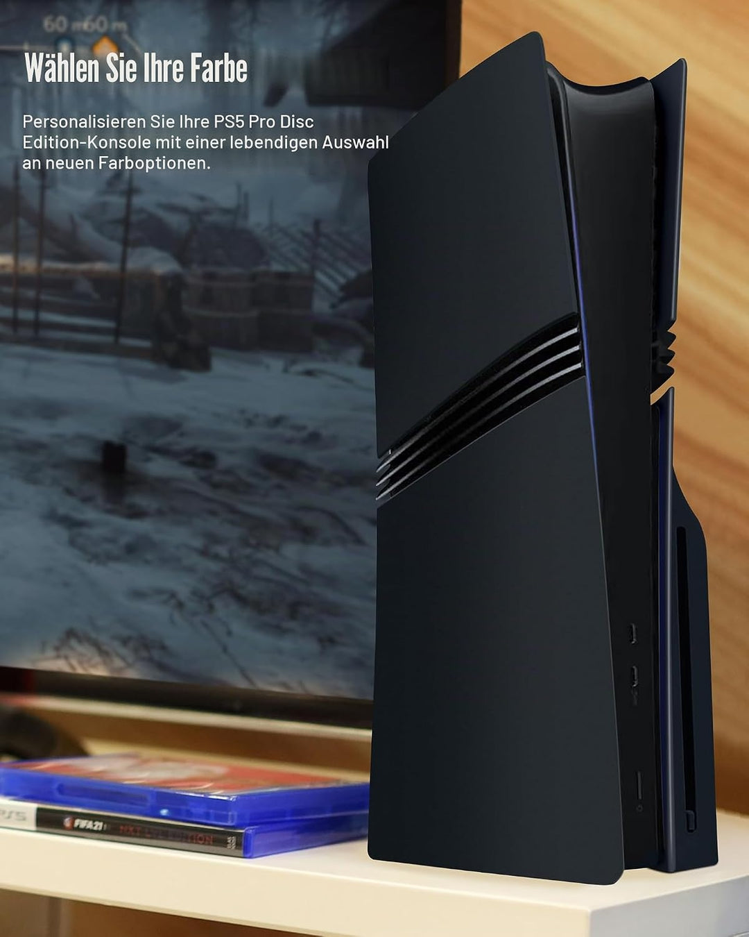 Joso Faceplate für PS5 Pro CD-ROM Version, Anti-Scratch staubdichtes Gehäuse Ersatz, Abdeckung Haut