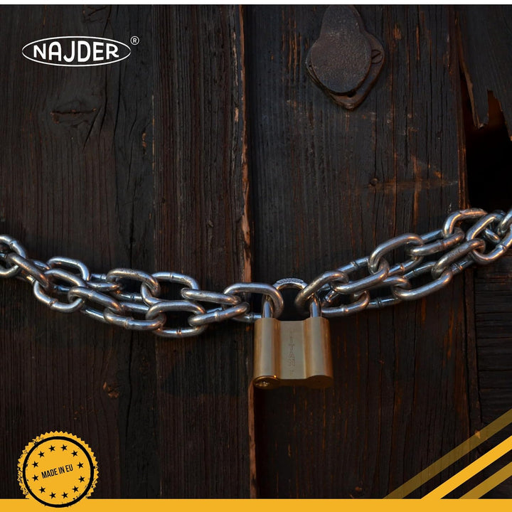 NAJDER Edelstahlkette 15m, Edelstahl Ketten, Sicherungskette, Kette Hängesessel, Absperrketten, Max