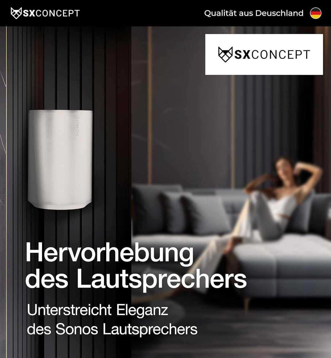 Era 100 Wandhalterung | Sonos Wandhalterung für Sonos Era 100 | Eck-Variante | platzsparend | Made i