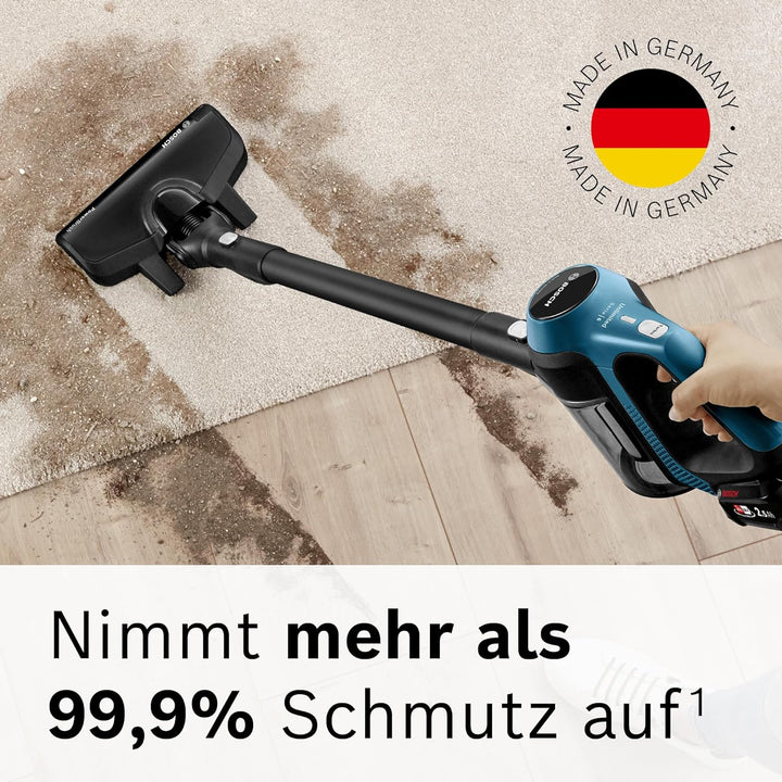 Bosch Akku-Staubsauger Unlimited Serie 6 BKS6111P, kabelloser Handstaubsauger, beutellos, leicht, Hy