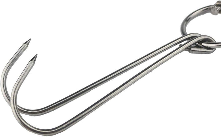 TIHOOD Doppel-Fleischhaken aus Edelstahl, 23,9 cm, 6 Stück 6 Packungen, 6 Packungen