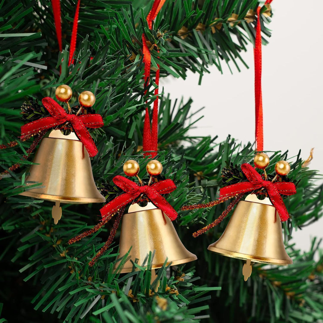Weihnachtsglocke Anhänger, 6 Stück Weihnachtsbaum Glocken, Glöckchen Vintage, Weihnachtsdeko zum Auf