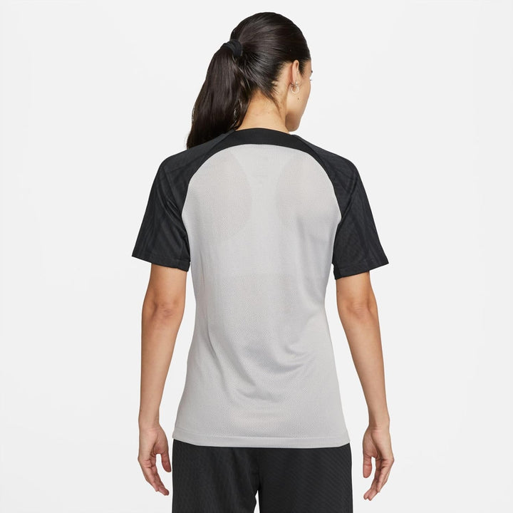 Nike Damen W Nk Df Strke Iii JSY Ss T-Shirt XS Pewter Grey/Black/Black/White, XS Pewter Grey/Black/B