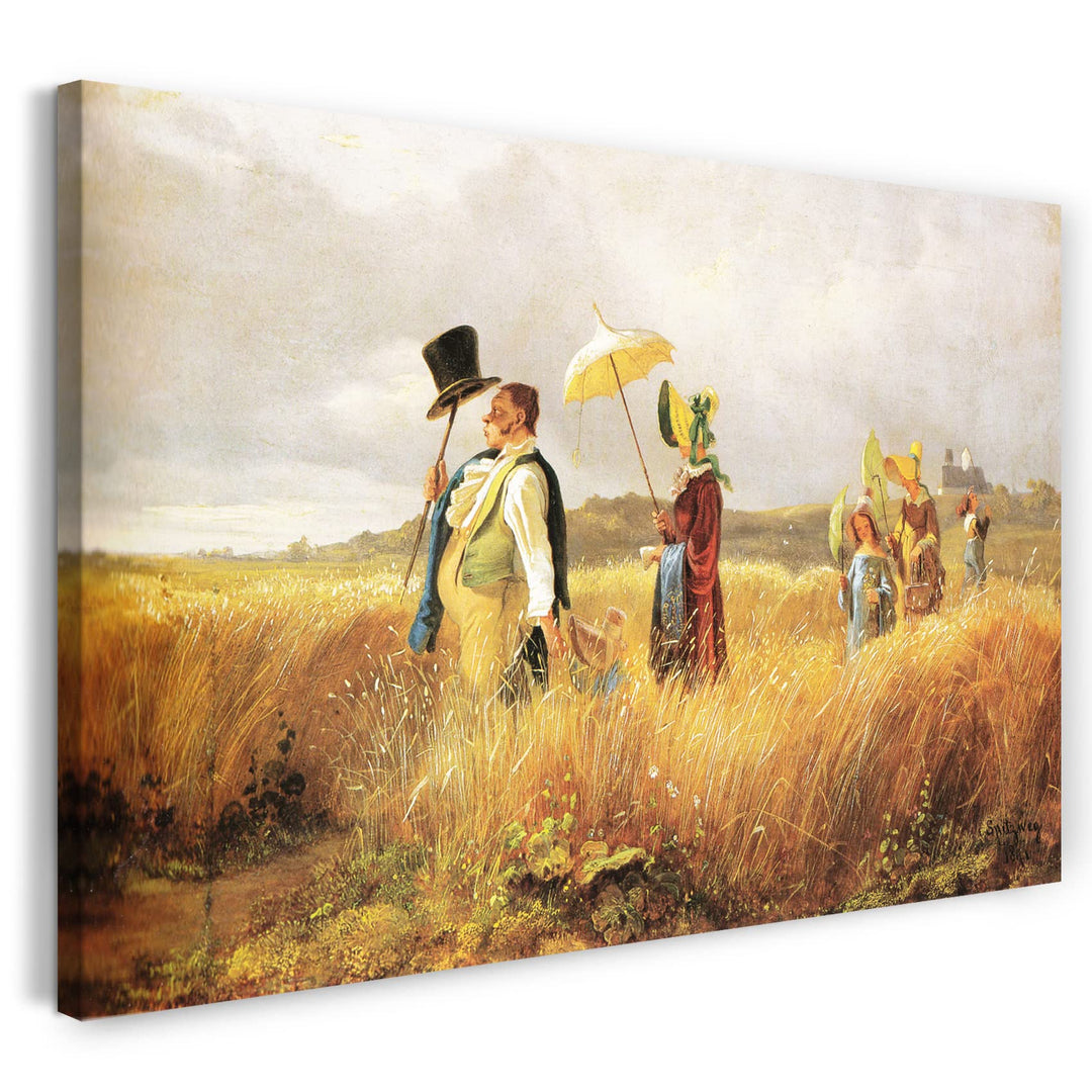 Leinwand (80x60cm): Carl Spitzweg - Sonntagsspaziergang 80x60 cm, 80x60 cm