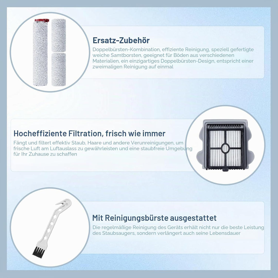 Bürstenrolle Filter Ersatzteile für Roborock Dyad Pro/Dyad Pro Combo Nass Trockensauger Kabelloser Z