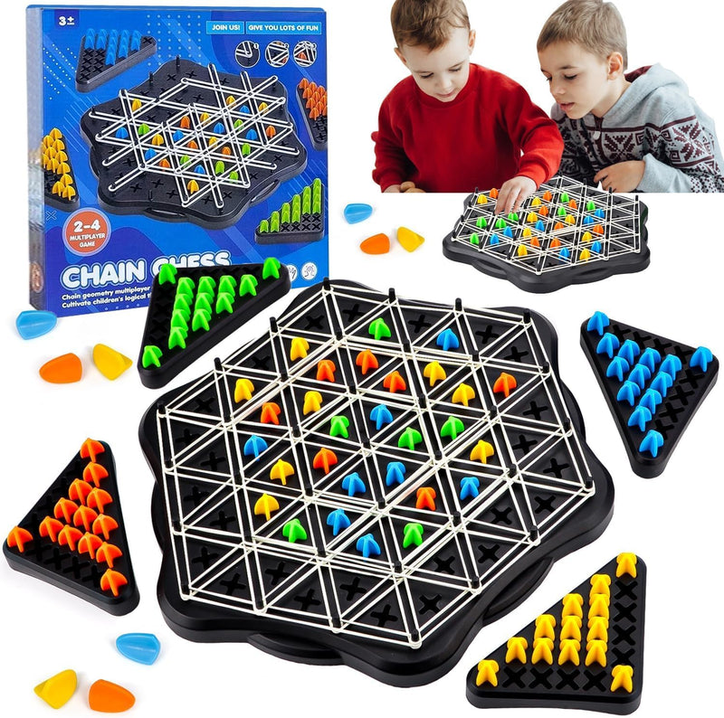 Triggle Game, Triggle-Spiel, lustiges Triggles-Spiel GummibäNder, Triggle, Kettendreieck Schachspiel