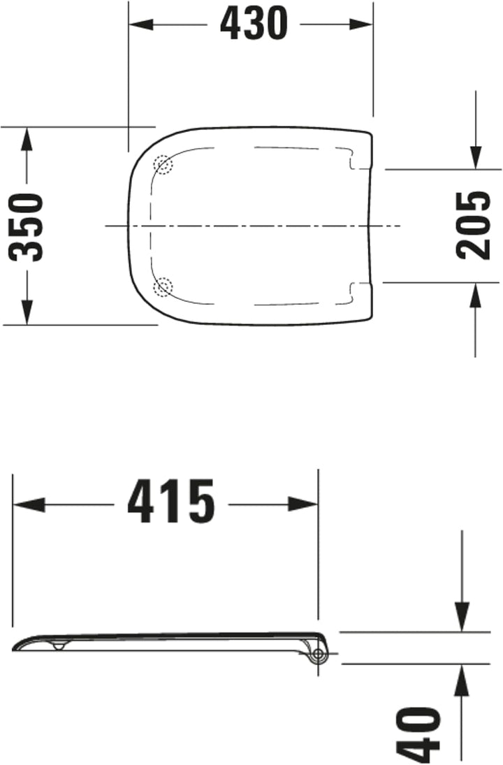 Duravit WC-Sitz D-Code Compact, Toilettendeckel aus Urea-Duroplast, Klodeckel mit Edelstahl Scharnie