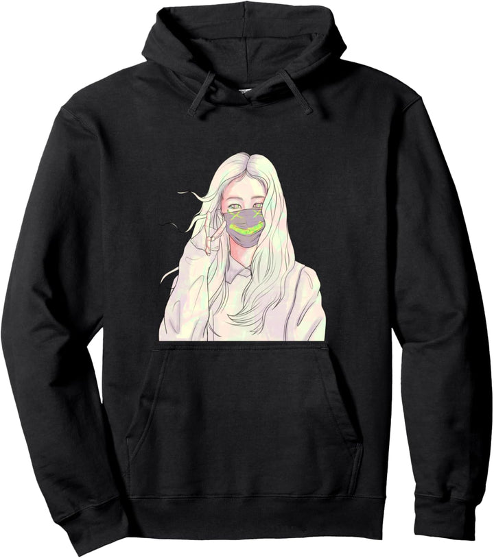 Trauriges Mädchen Japanisches Anime Mädchen Pullover Hoodie