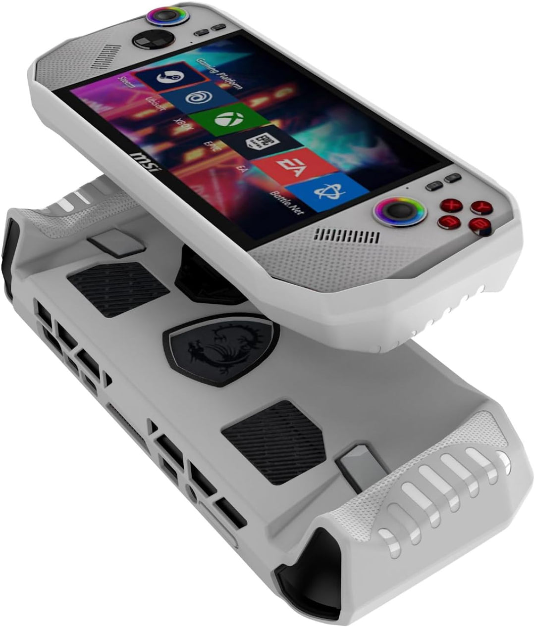 GIOPUEY Hülle Kompatibel mit MSI Claw A8 (Z2 Extreme) - mit Ständer - weicher TPU Rahmen - rutschfes