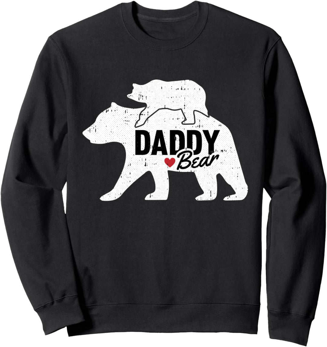 Daddy Bear Fathers Day Cute Baby Cub Papa Dad-a Pops Sweatshirt