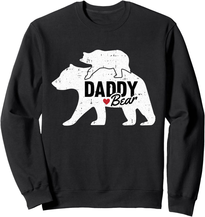 Daddy Bear Fathers Day Cute Baby Cub Papa Dad-a Pops Sweatshirt