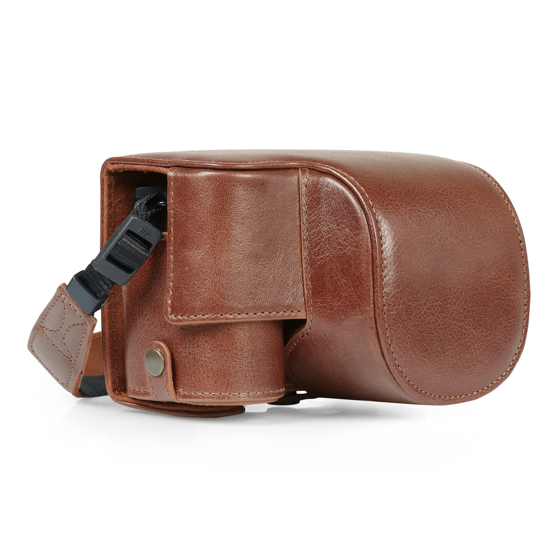 MegaGear Ever Ready Kameratasche aus echtem Leder, kompatibel mit Nikon Z30 (Braun), Braun