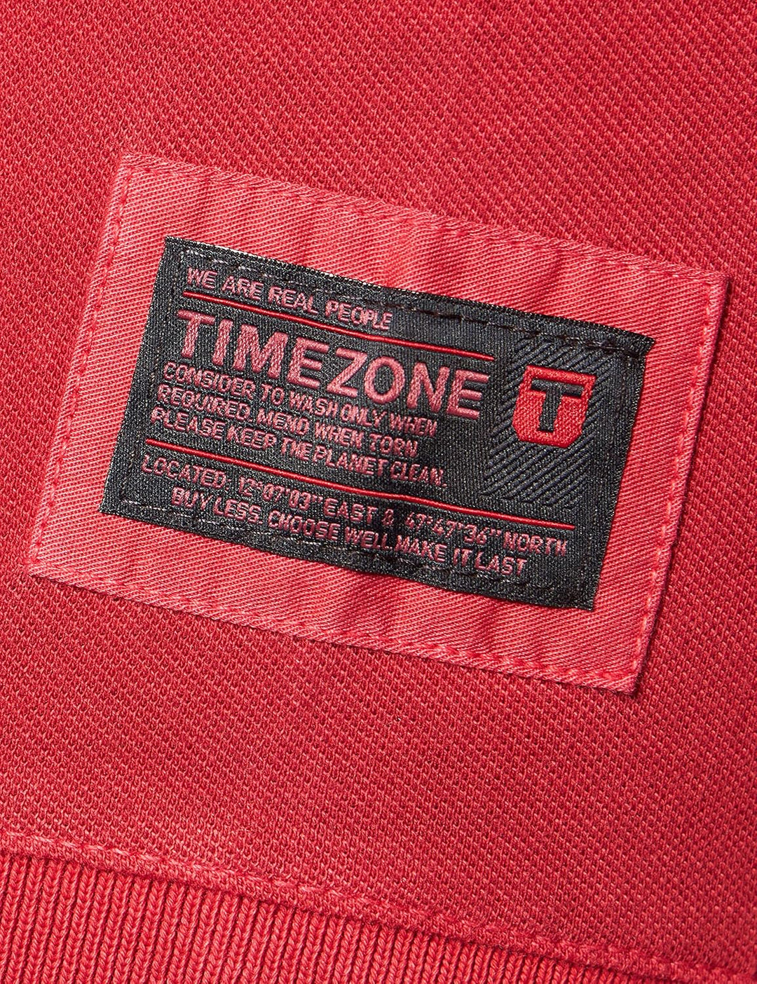 Timezone Herren Vintage Poloshirt T-Shirt XL Lipstick Red, XL Lipstick Red