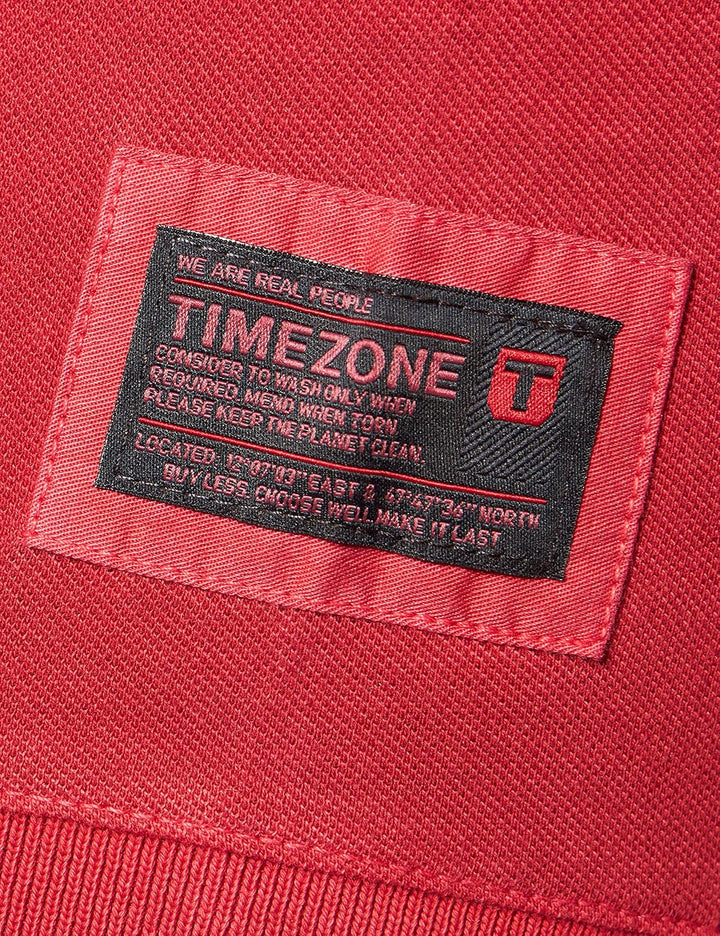 Timezone Herren Vintage Poloshirt T-Shirt XL Lipstick Red, XL Lipstick Red