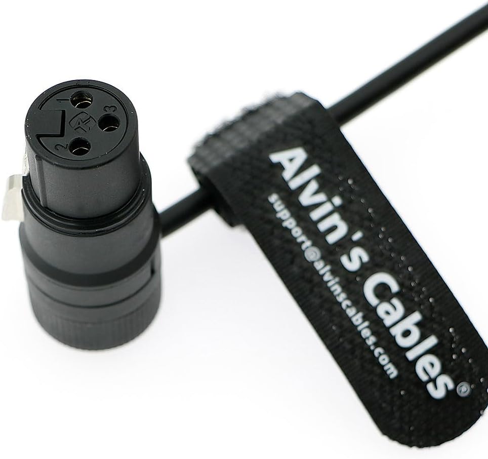 Alvin's Cables Drehbares Low-Profile-XLR-3-Pin-Stecker-auf-Buchse-Kabel Originalstecker symmetrische