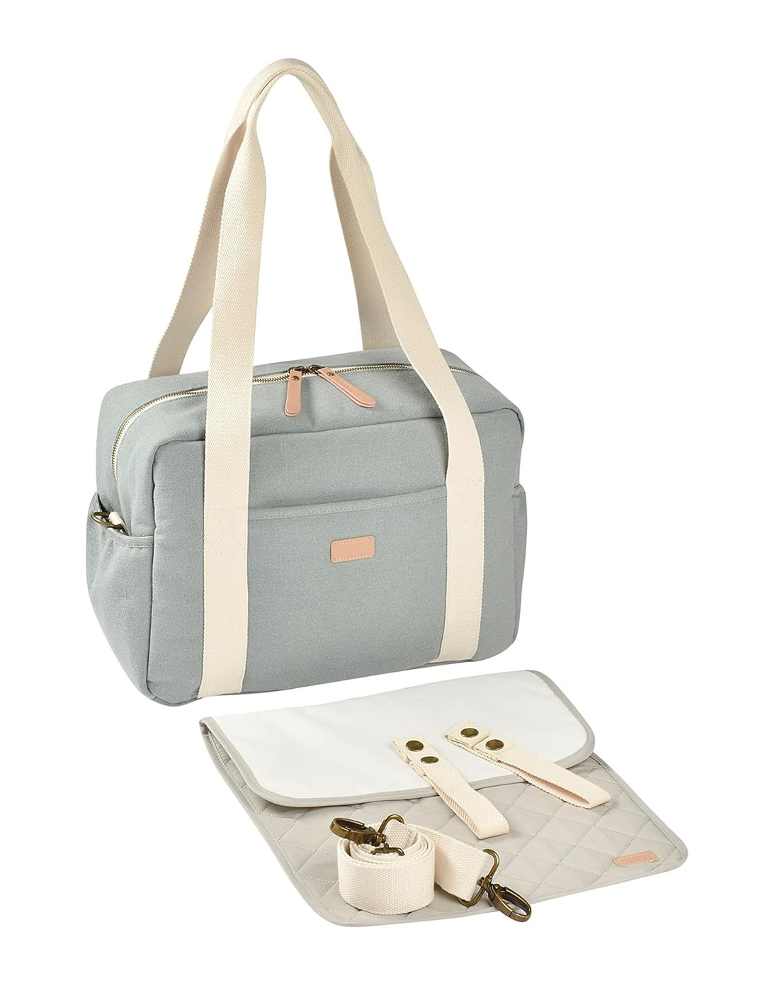 BÉABA, Wickeltasche für Babys, Mehrere Fächer, 10 Taschen, Reissverschluss Trolley-Koffer, Schulterg
