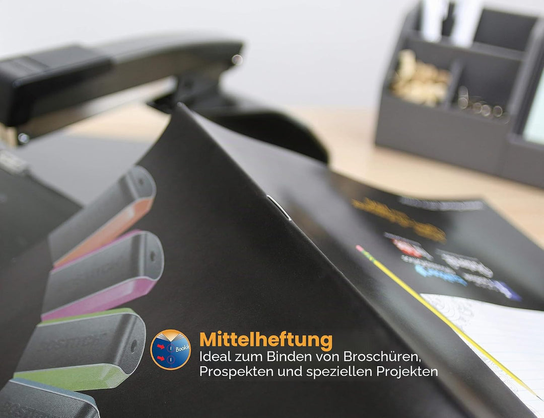 Bostitch Office No-Jam Hefter Heftgerät 20 Blatt einfache Buchbindung schwarz (B440SB), Saddle Stapl