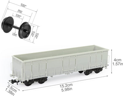 Evemodel 2 Set Spur H0 1:87 Hochbordwagen Modell Eisenbahn Güterwagen Waggon Unbemahlte Klebstoff Bl