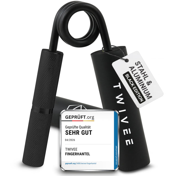TWIVEE - Fingerhantel für maximale Griffkraft - Unterarmtrainer mit Griffpolster und Tasche - Grippe