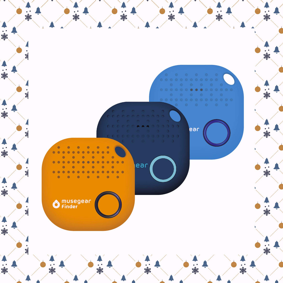 musegear Schlüsselfinder mit Bluetooth App aus Deutschland I Maximaler Datenschutz I 3er Pack I Xmas