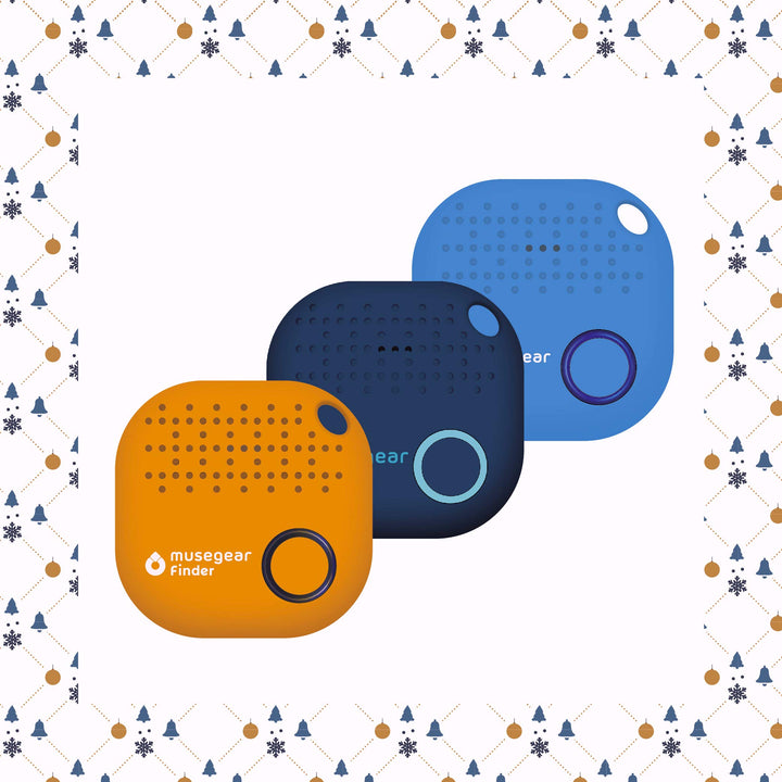 musegear Schlüsselfinder mit Bluetooth App aus Deutschland I Maximaler Datenschutz I 3er Pack I Xmas