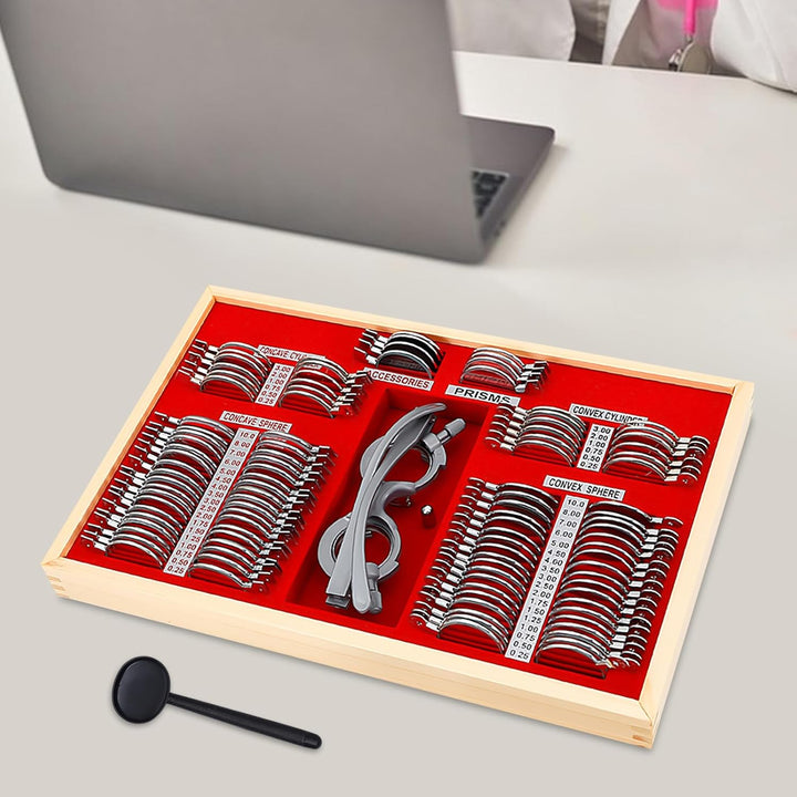 Trial Lens Testlinsen Set Kunststoffrand Optometrie Kit Mit Messbrille Testrahmen Optische Linse Fel