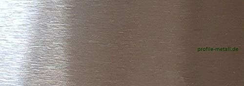 Edelstahlblech, Edelstahl k320 gebürstet 1 mm stark, Blechstreifen, 500 x 500 mm V2A,Edelstahlplatte