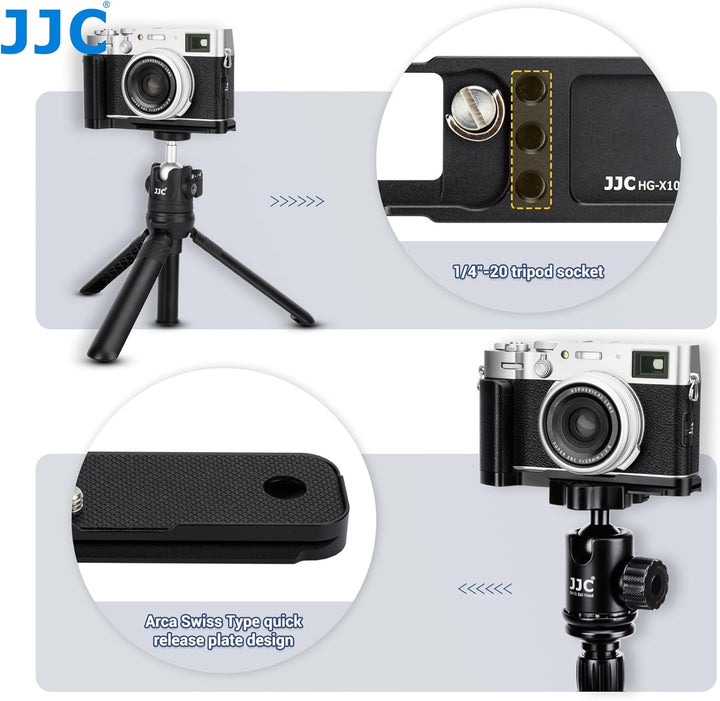 JJC Arca-Typ Kamera Handgriff für Fujifilm X100V, X100F Kompakte Digitalkamera Verbessern Sie das Ha