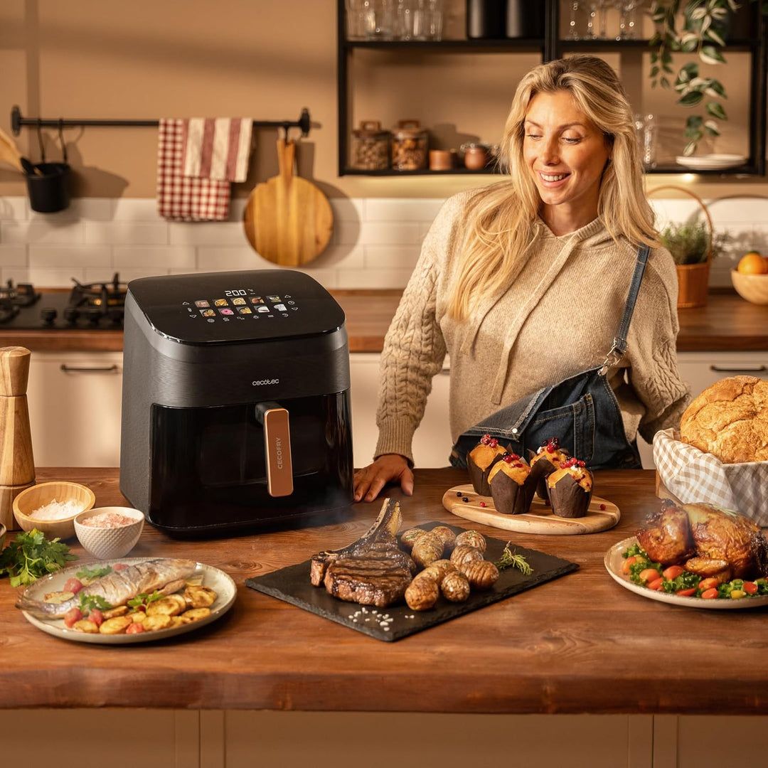Cecotec Heissluftfritteuse Cecofry&Grill Smokin' 8500 Plus. 2200 W, 8,5 L, 40–200 °C, Integrierter S