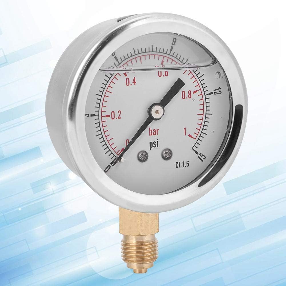 Manometer Professionelles Druckluft Manometer Messing Ölgefülltes 1/4 BSP Hochdruck-Standard-Radialm