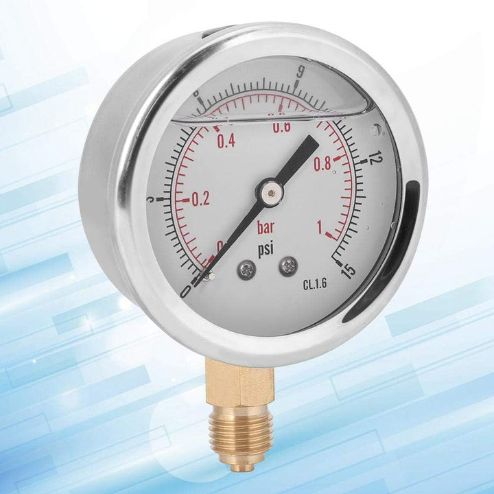 Manometer Professionelles Druckluft Manometer Messing Ölgefülltes 1/4 BSP Hochdruck-Standard-Radialm