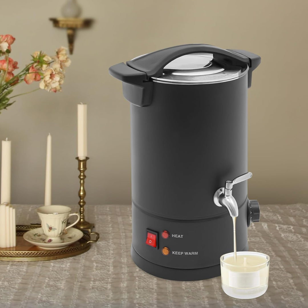 Cutycaty Wachsschmelzer für Kerzen 8L/10L/12L/15L Wachsschmelzgerät für Kerzenherstellung 1800W Elek