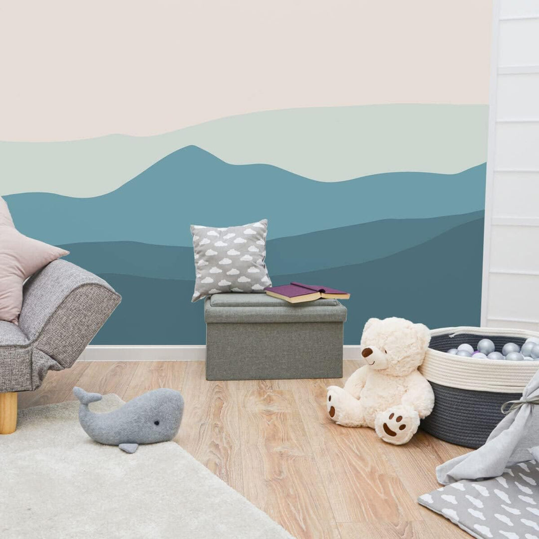 DuneDesign Kinder Aufbewahrungsbox mit Bauplatte im Deckel - 53x27x30 Sitzbank - Baustein Spieltisch