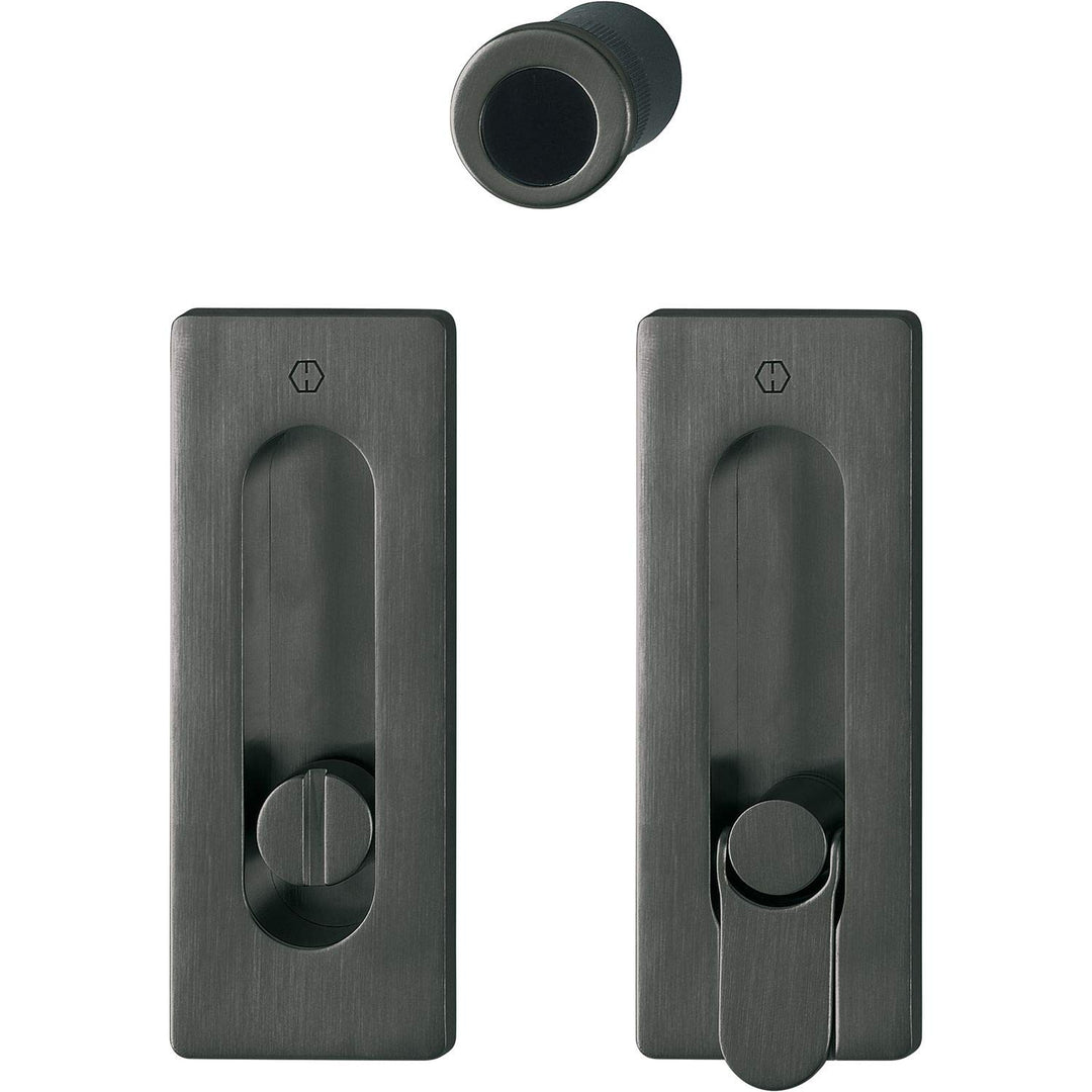 Hoppe 11733408 M464 Schiebetürmuschel, schwarz schwarz satiniert, schwarz satiniert