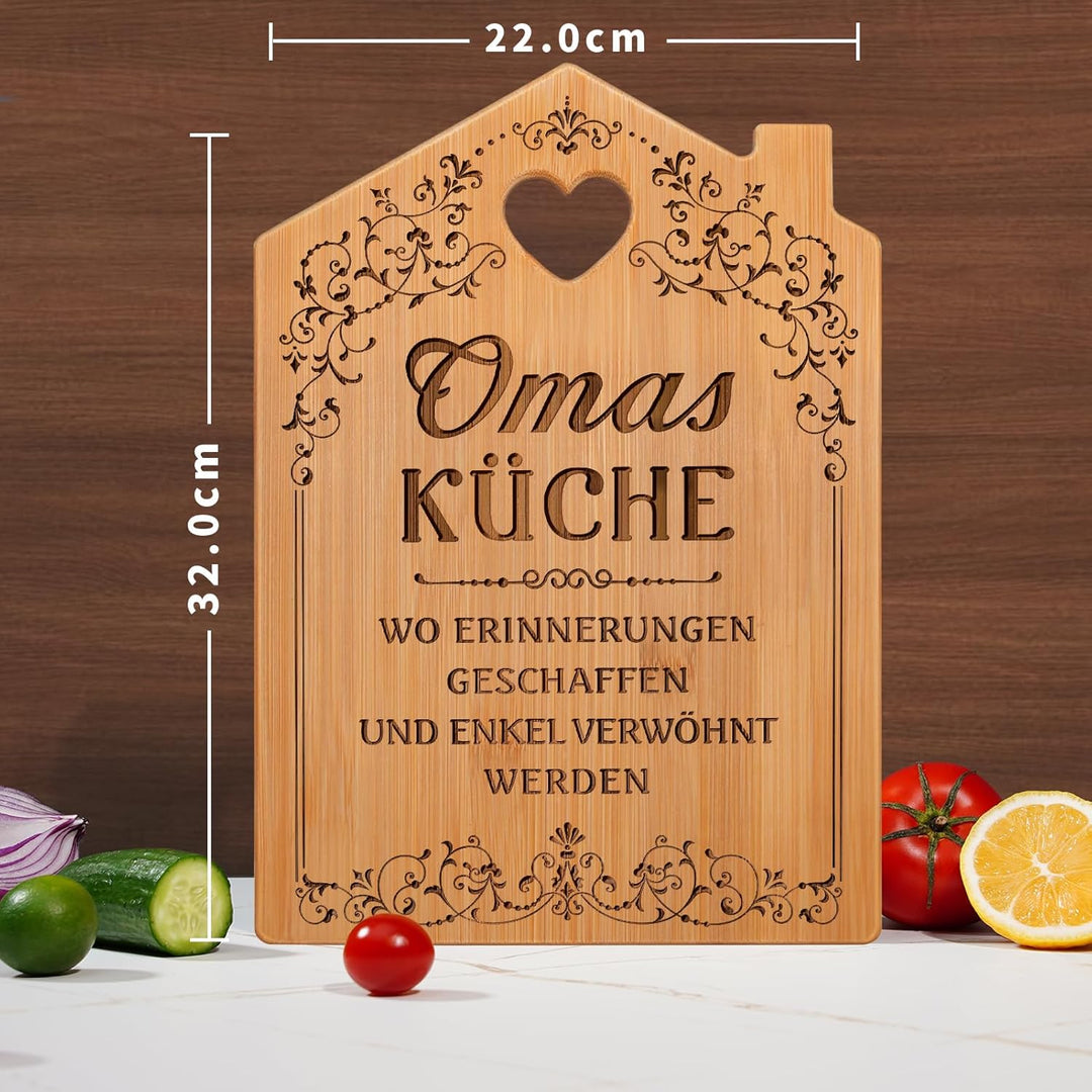 Oma Geschenk - Graviertes Bambus Schneidebrett, Oma Geschenk Geburtstag, Beste Oma Geschenke, Geburt