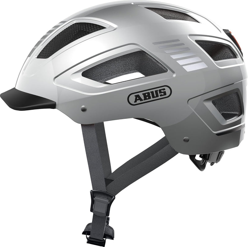 ABUS Stadthelm Hyban 2.0 - Fahrradhelm mit Rücklicht, ABS-Hartschale, guter Passform - für Damen und