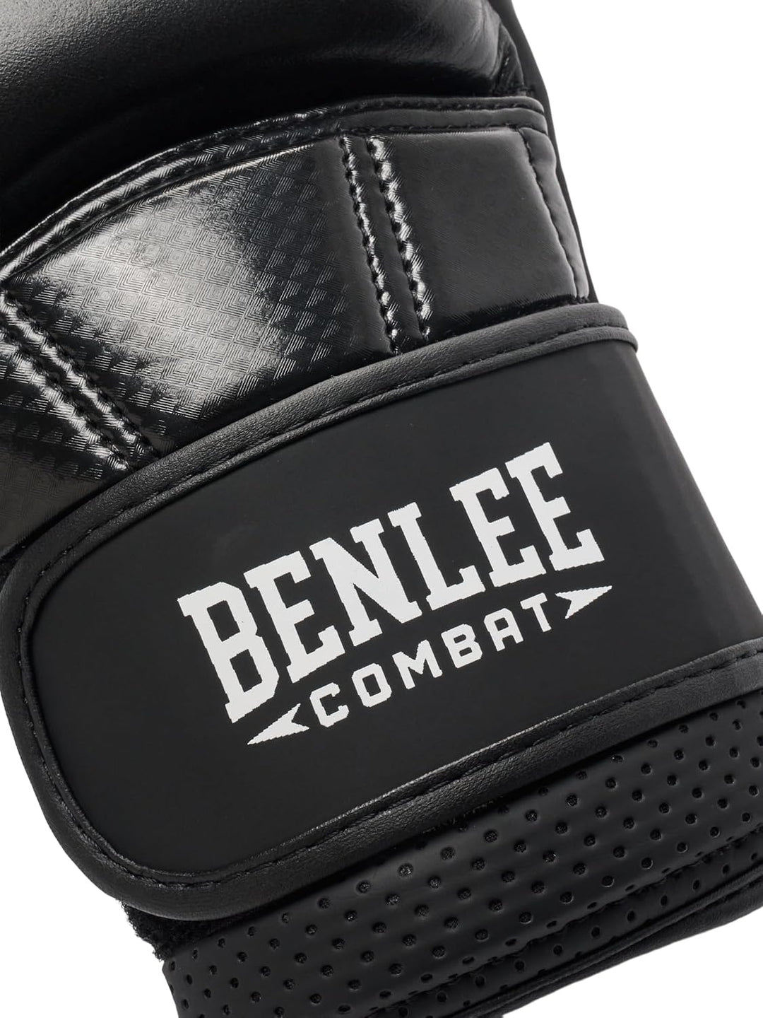 BENLEE MMA Sparring- Handschuhe aus Leder/Kunstleder Mix Flux Black/White L-XL, Black/White L-XL