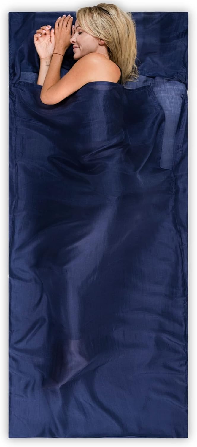 Silkini® - Seidenschlafsack aus 100% Naturseide, Hüttenschlafsack, Inlett, Sommerschlafsack aus echt