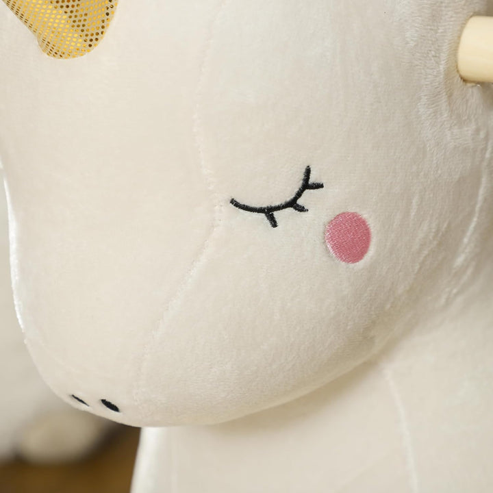 AIYAPLAY Schaukeltier, Baby Schaukelstuhl mit Unicorn Design, Sound, Schuakelsitz, Schaukelpferd, Sc