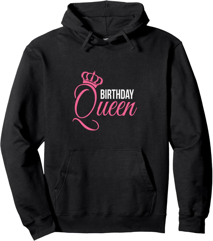 Birthday Queen Cute Party Crown Pullover Hoodie