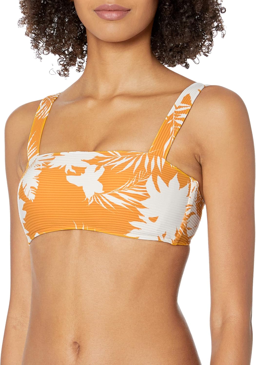 Seafolly Women's Wide Strap Tube Bandeau Bikini Top Swimsuit with Clip Back 80B Gold (Saffron Saffro