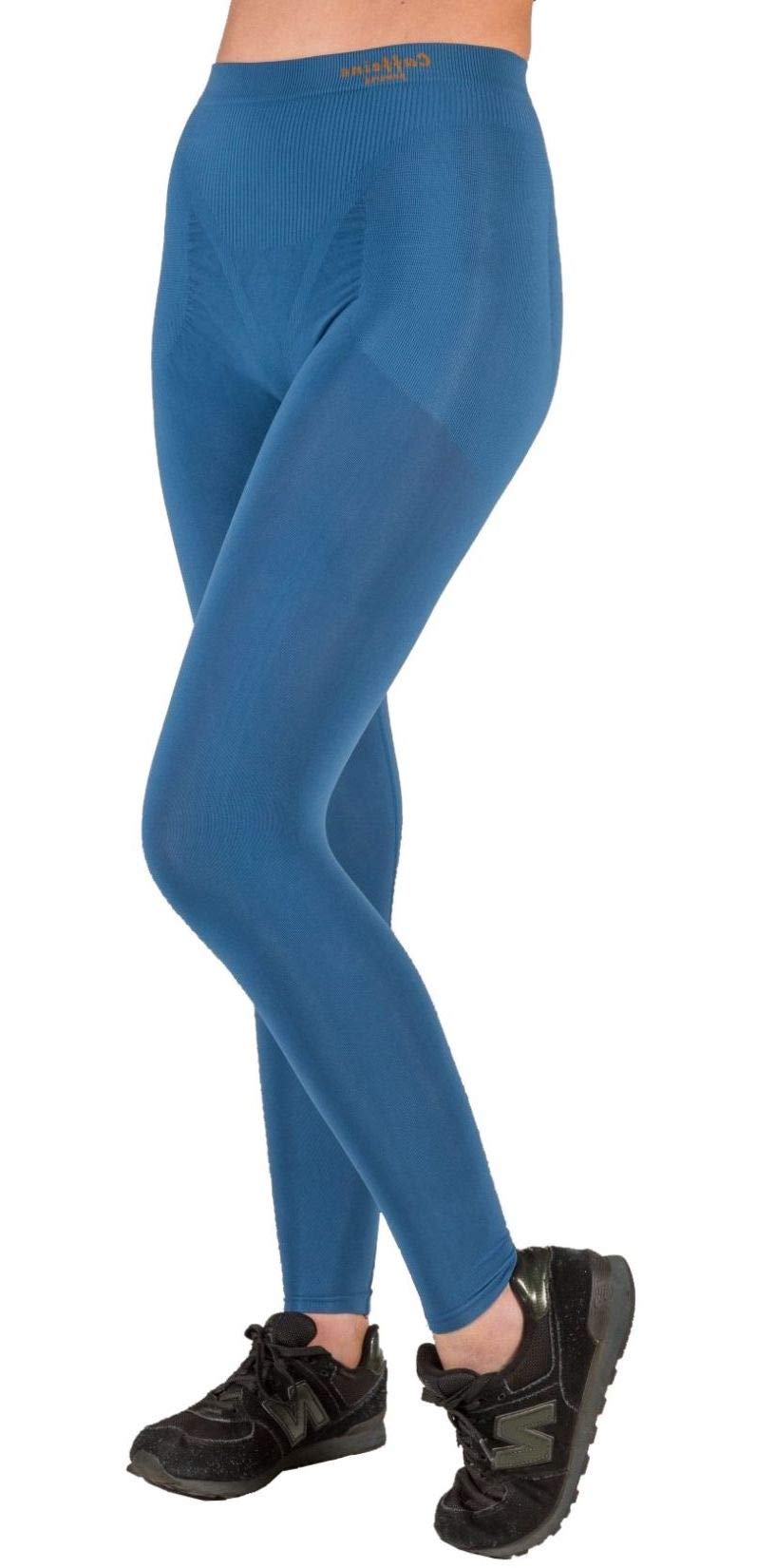 CzSalus Elegante, schlankmachende Lange Hose, Leggings mit Push-Up-Effekt mit Koffein XS Jeans, XS J
