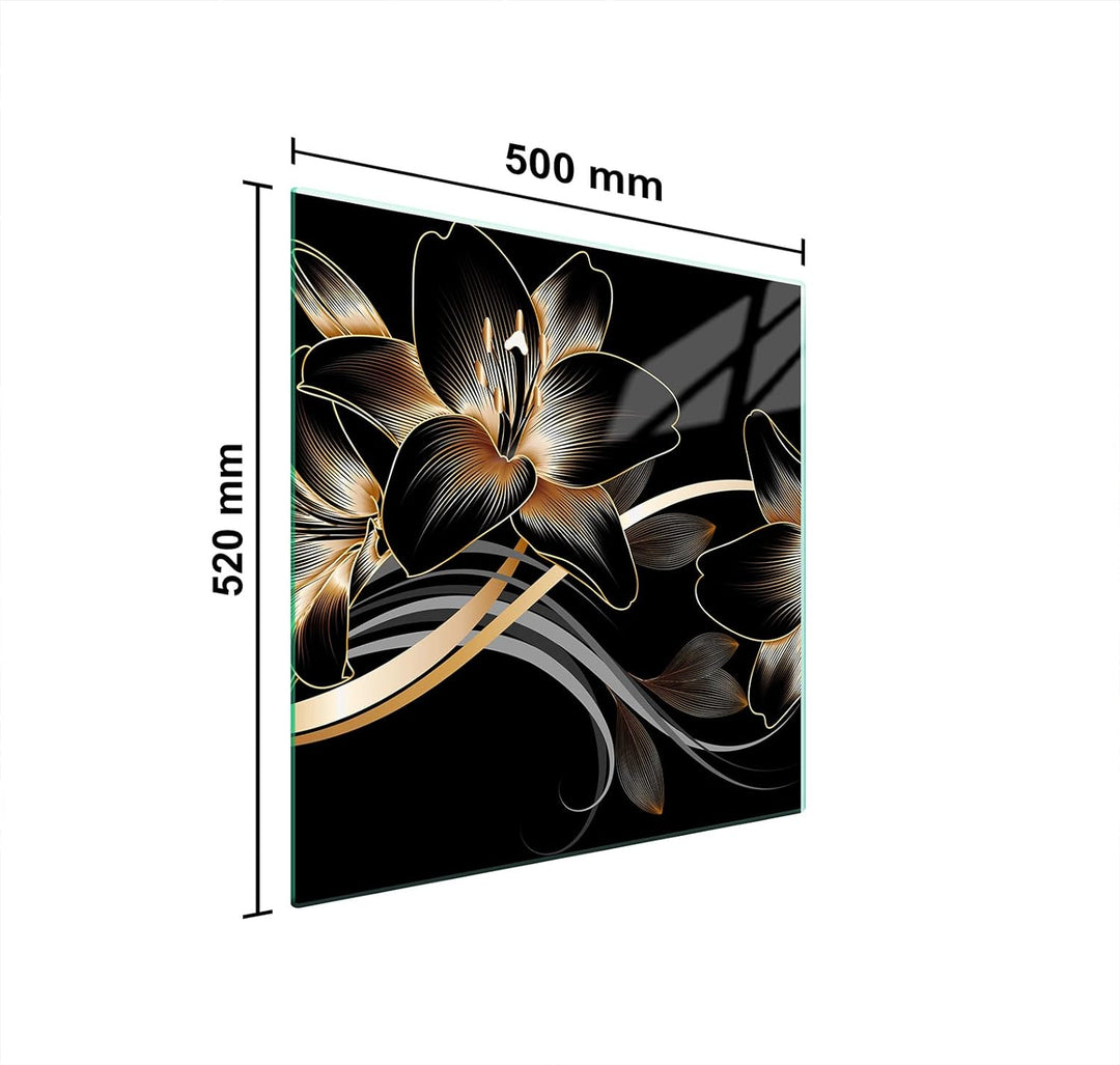 DarHuas Herdabdeckplatte 50x52 cm 1-teilig Ceranfeldabdeckung Induktion Herdschutz Spritzschutz Glas