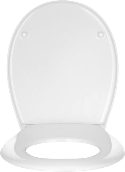 'aquaSu® Toilettendeckel mit WC-Stein | WC-Sitz Absenkautomatik | Antirutsch-Set | Belastbar bis 300