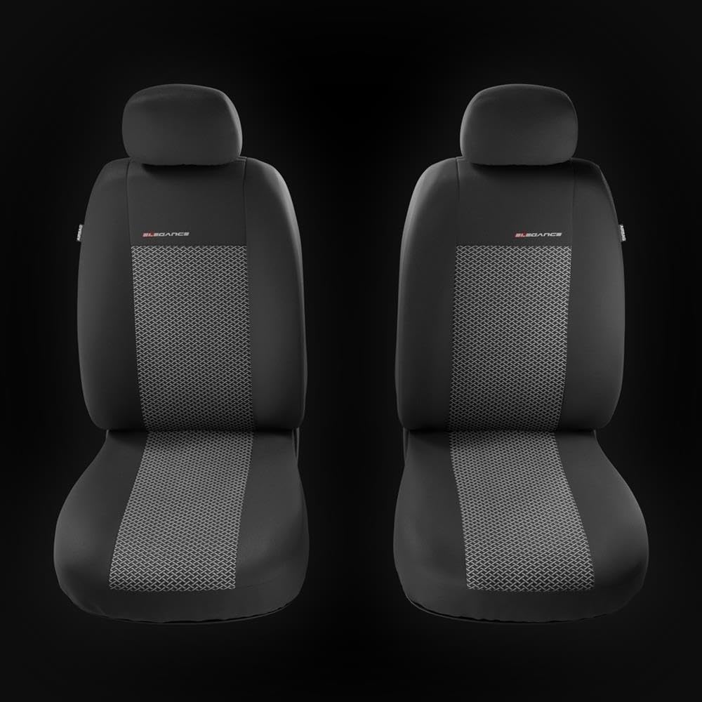 Mossa Sitzbezüge Auto kompatibel mit Suzuki Jimny SUV 1998-2017 2UNE-2 Schwarz Grau Voller Set vorne