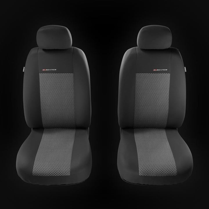 Mossa Sitzbezüge Auto kompatibel mit Suzuki Jimny SUV 1998-2017 2UNE-2 Schwarz Grau Voller Set vorne