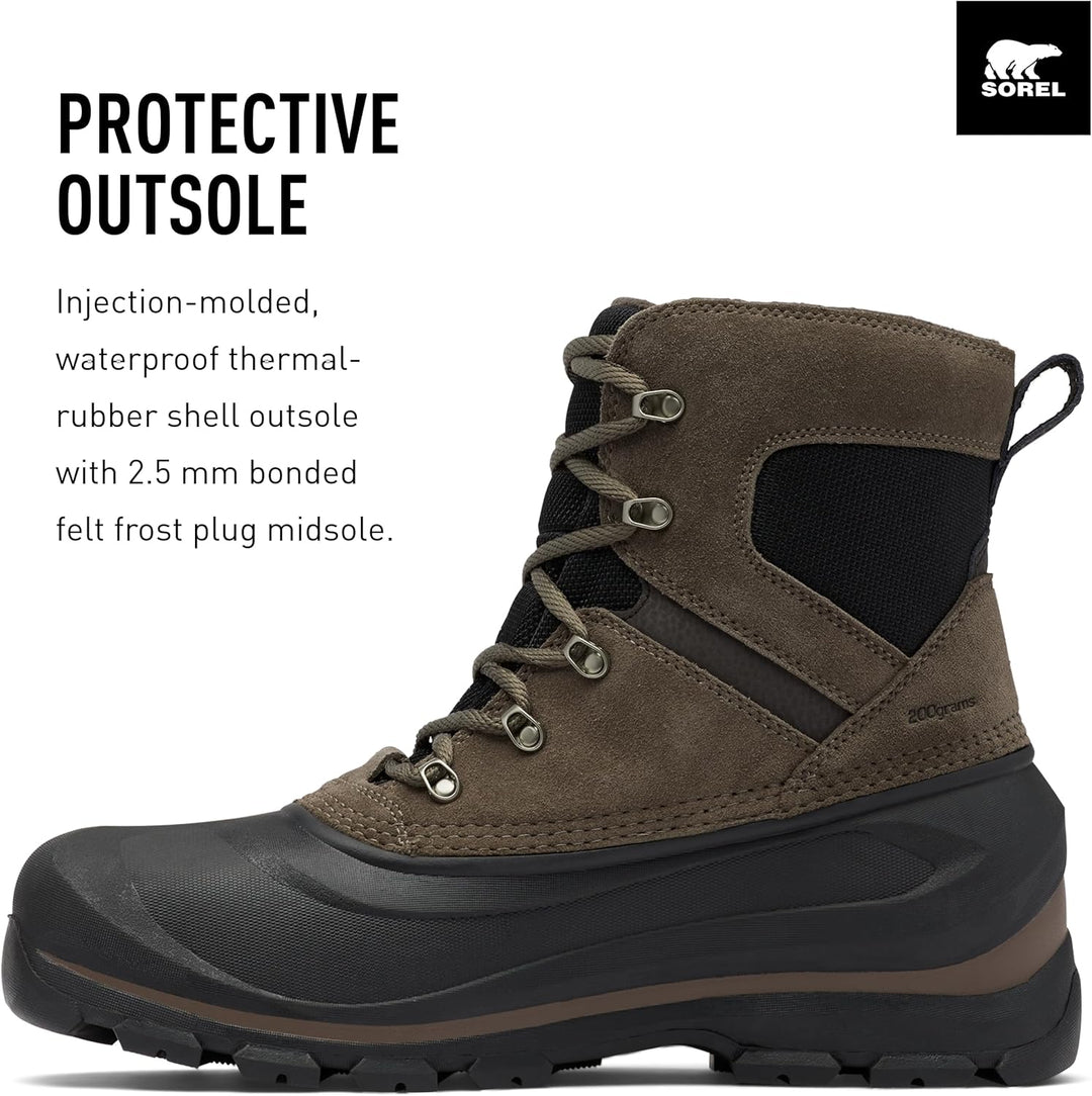 Sorel Buxton Lace Waterproof wasserdichte Winterstiefel für Herren, Braun (Major x Black), 40 EU 41.