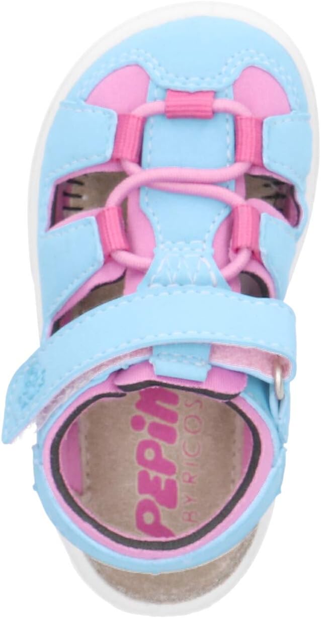 RICOSTA Kinder Sandalen Gery von Pepino, Weite: Mittel (WMS),waschbar 22 EU Rosa Türkis, 22 EU Rosa