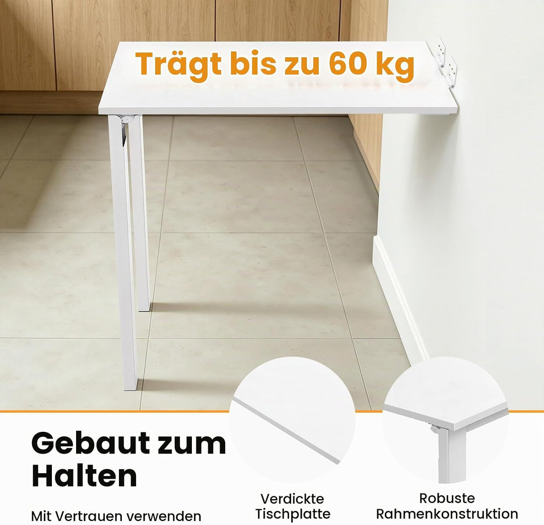 Wandmontierter Klapptisch Klappbarer Esstisch Wandklapptisch Küchentisch Platzsparender Wandtisch Wo